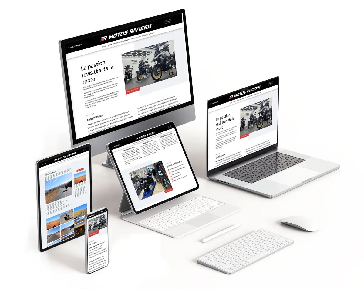 Moto Riviera - exemple site vitrine